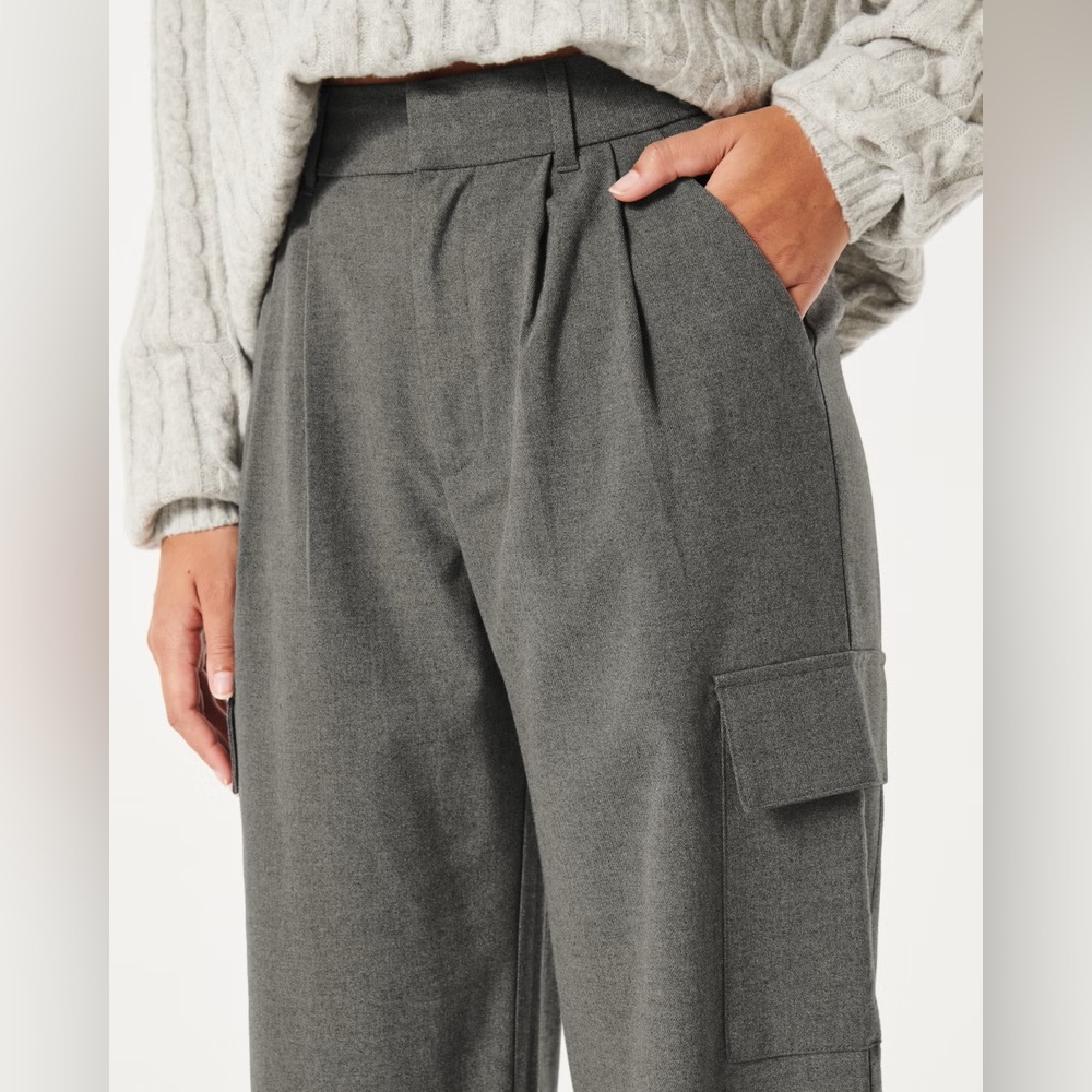 HOLLISTER LIVVY WIDE-LEG CARGO PANTS